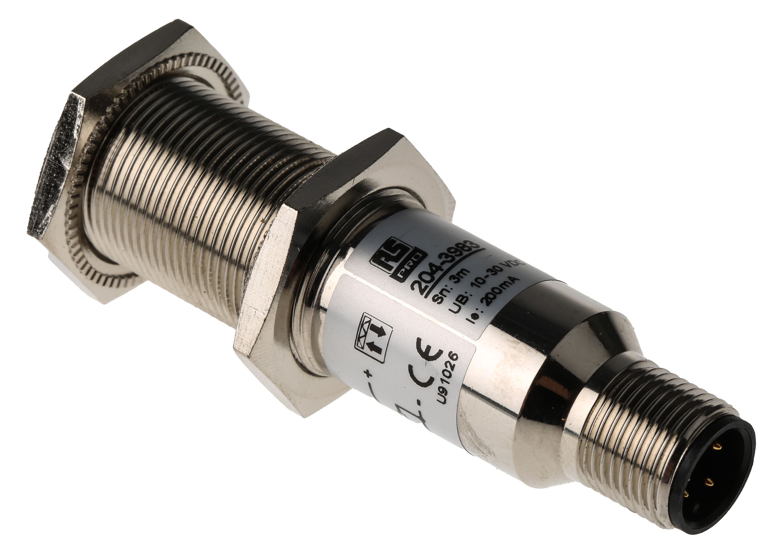 RS PRO Retroreflective Photoelectric Sensor, Barrel Sensor, 3 m