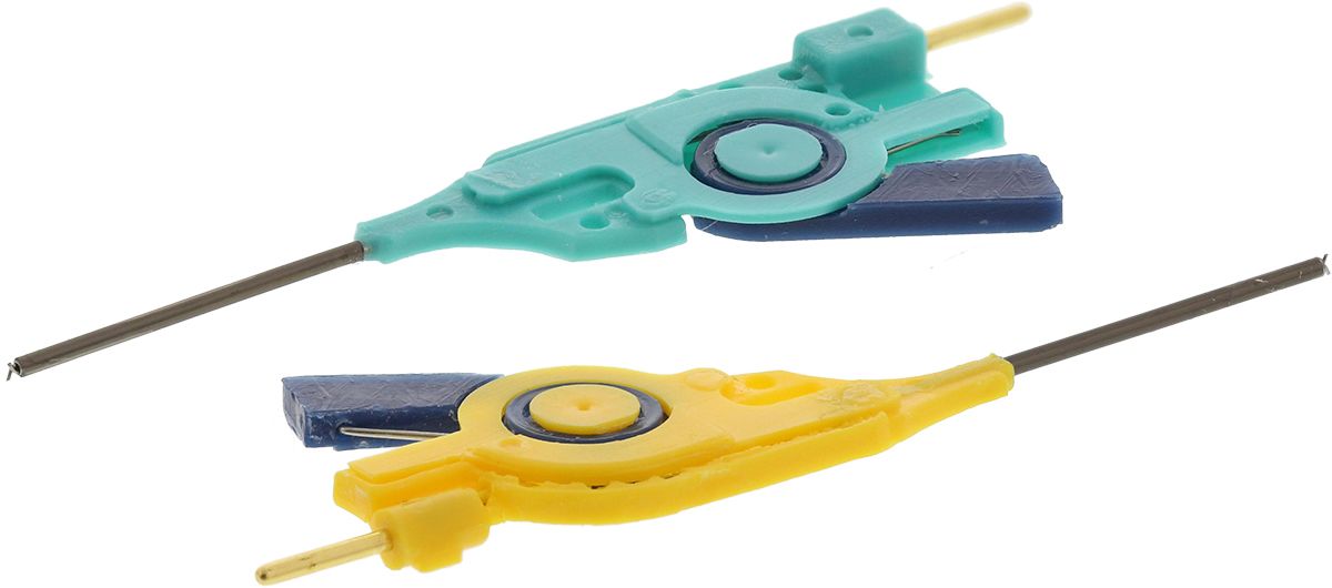 Pinzas de prueba, 500V dc, punta 0.8 → 13mm, Azul, amarillo