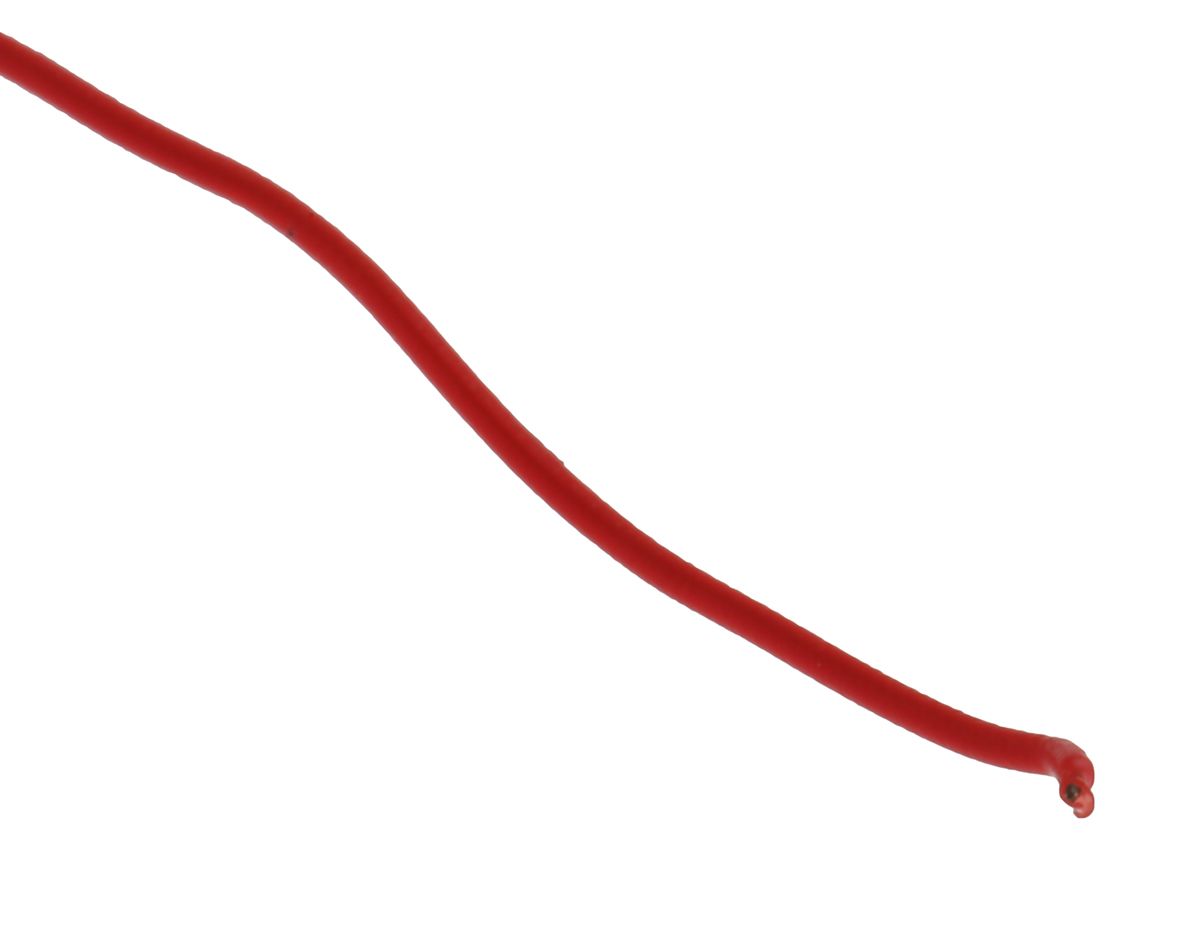 RS PRO 0,05 mm² Rød Kynar Monteringsledning, ledertråde: 1/0,25 mm, 300 V, 50m