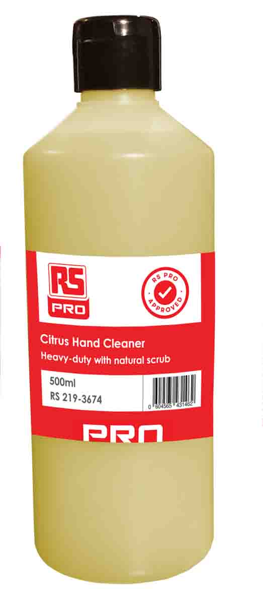 RS PRO Citrus Hand Cleaner with Natural Scrub - 500 ml Bottle
