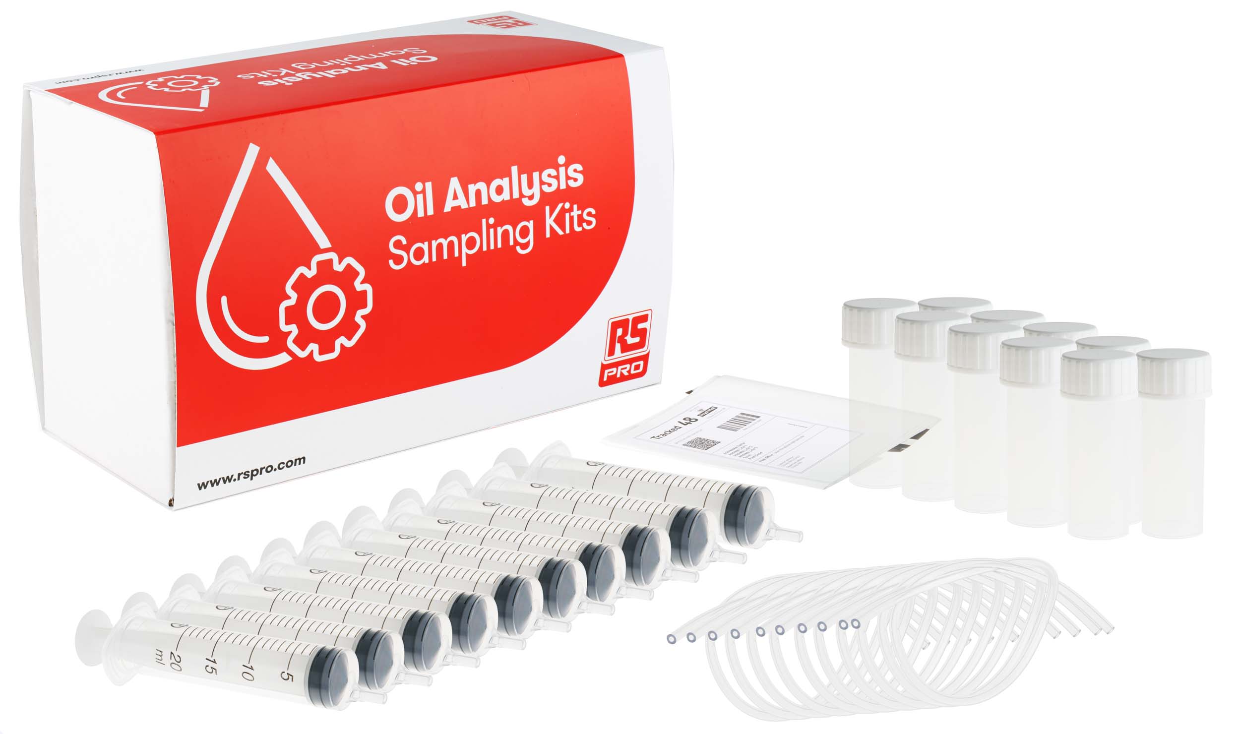 RS PRO  10 unit Box Oil Test Kit and Analysis Service for Automotive, Industrial Machinery and Manufacturing, Marine