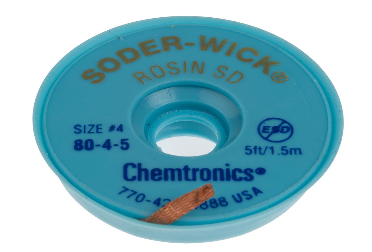 Chemtronics 1.5m Desoldering Braid, Width 2.8mm