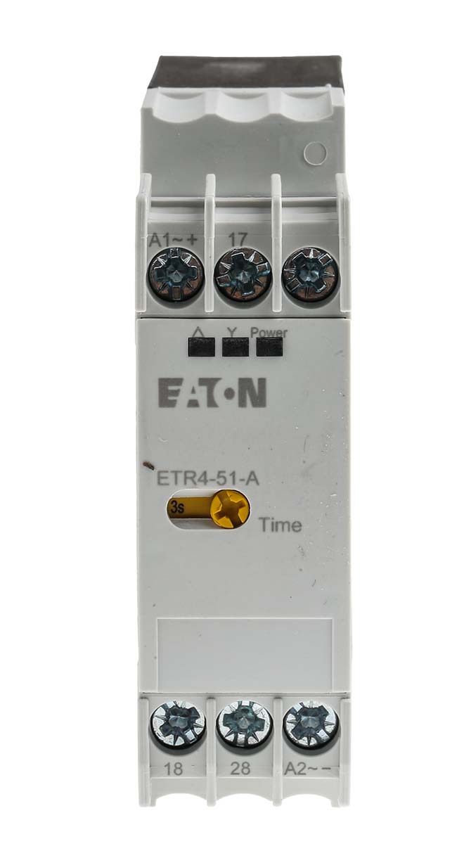 Eaton ETR4 Zeitrelais, DIN-Hutschiene, 3 → 60s, 24 → 240V ac/dc, 2 Kont. Einfach, 1-poliger Schließer