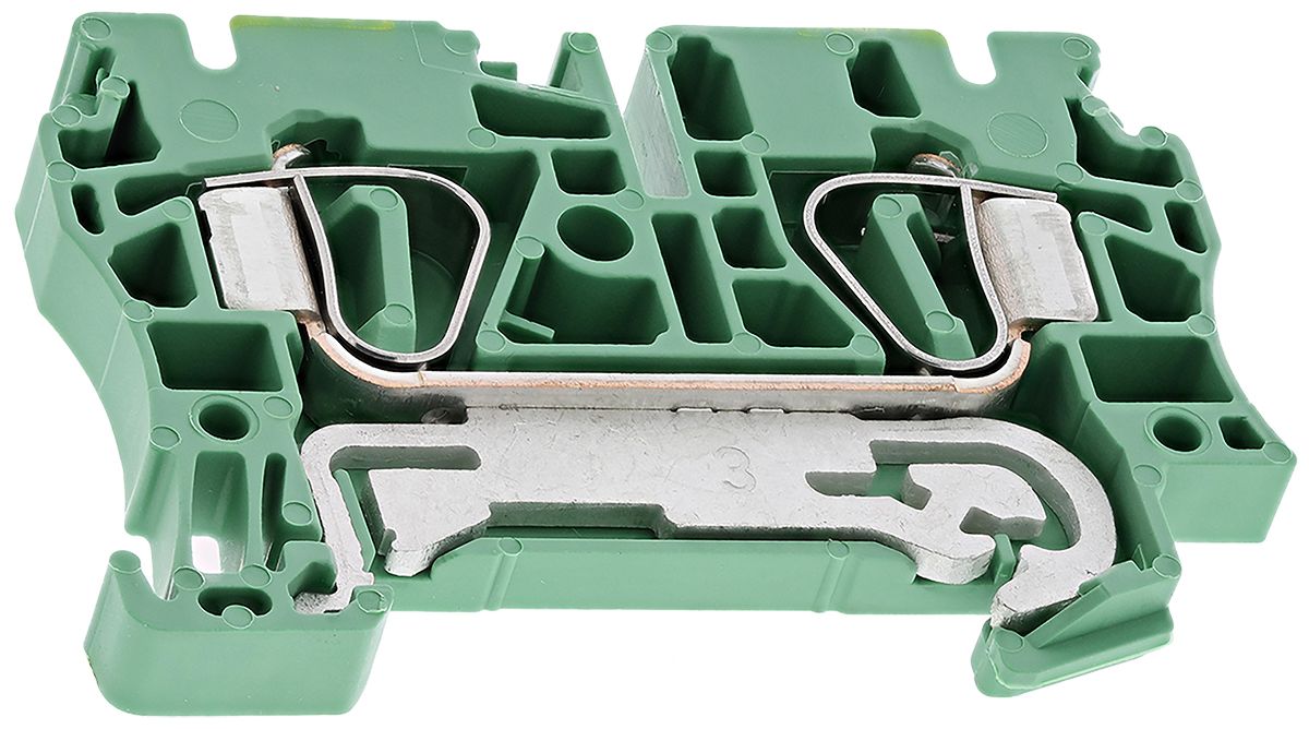 1632080000 Weidmuller 2Way ZPE4 DIN Rail Earth Terminal Block, 26 →