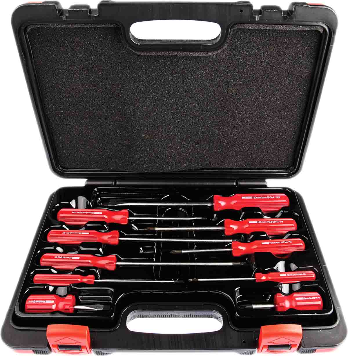 RS PRO Engineers Slotted Flared' Pozidriv Screwdriver Set 10 Piece