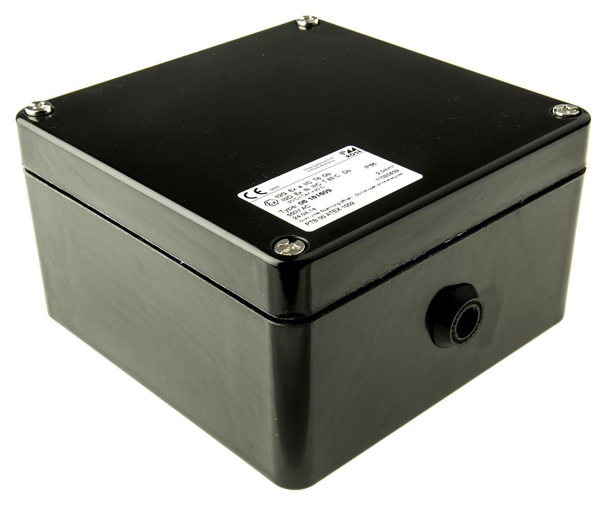 06161609.8 Rose Black Junction Box, IP66, 15 Terminals, ATEX, 160 x