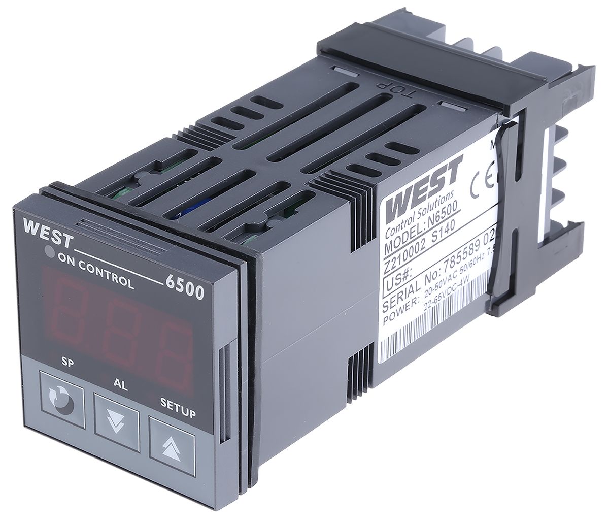 West Instruments N6500 PID Temperature Controller, 48 x 48 (1/16 DIN)mm, 1 Output Relay, 24 → 48 V ac/dc Supply