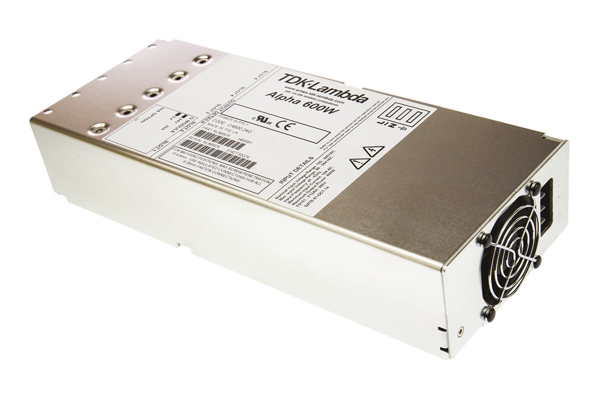TDK-Lambda Enclosed, Switching Power Supply, 24V dc, 25A, 600W