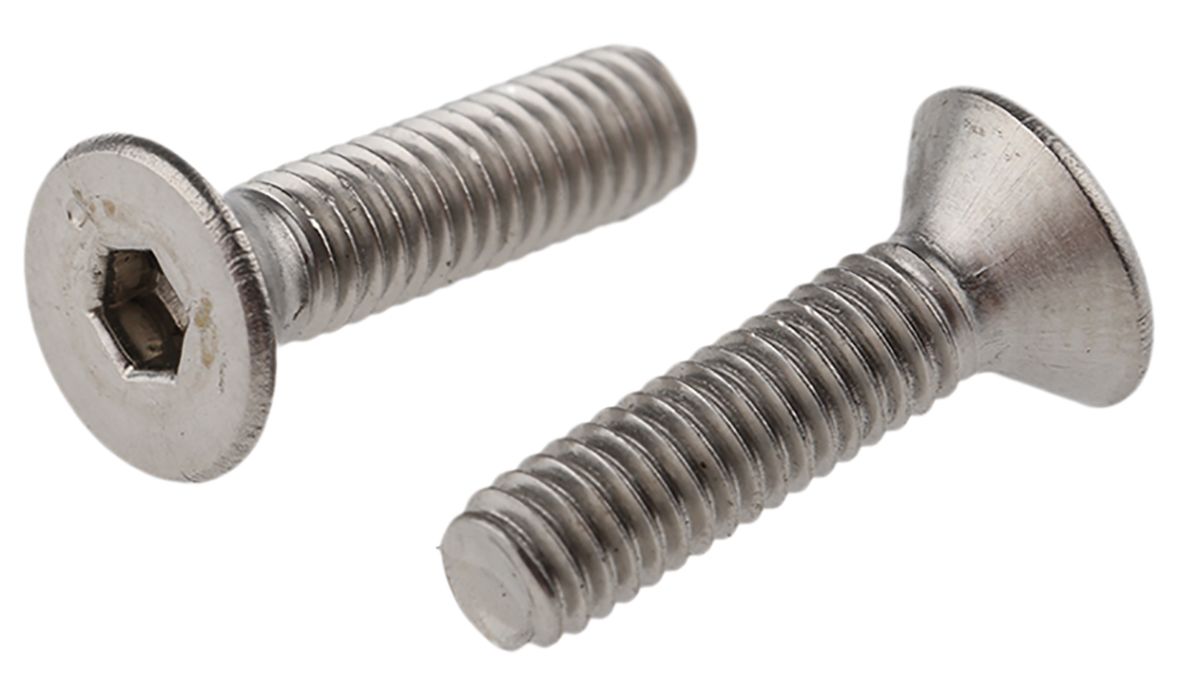 Rs Pro Plain Stainless Steel Hex Socket Countersunk Screw Iso 10642