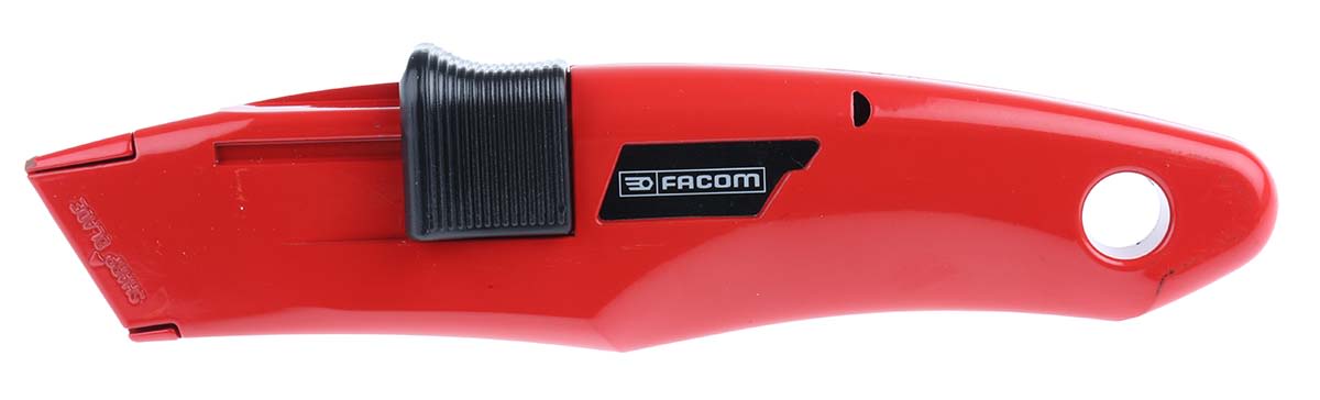 Facom Safety Knife with Straight Blade, Retractable, 44.0mm Blade Length
