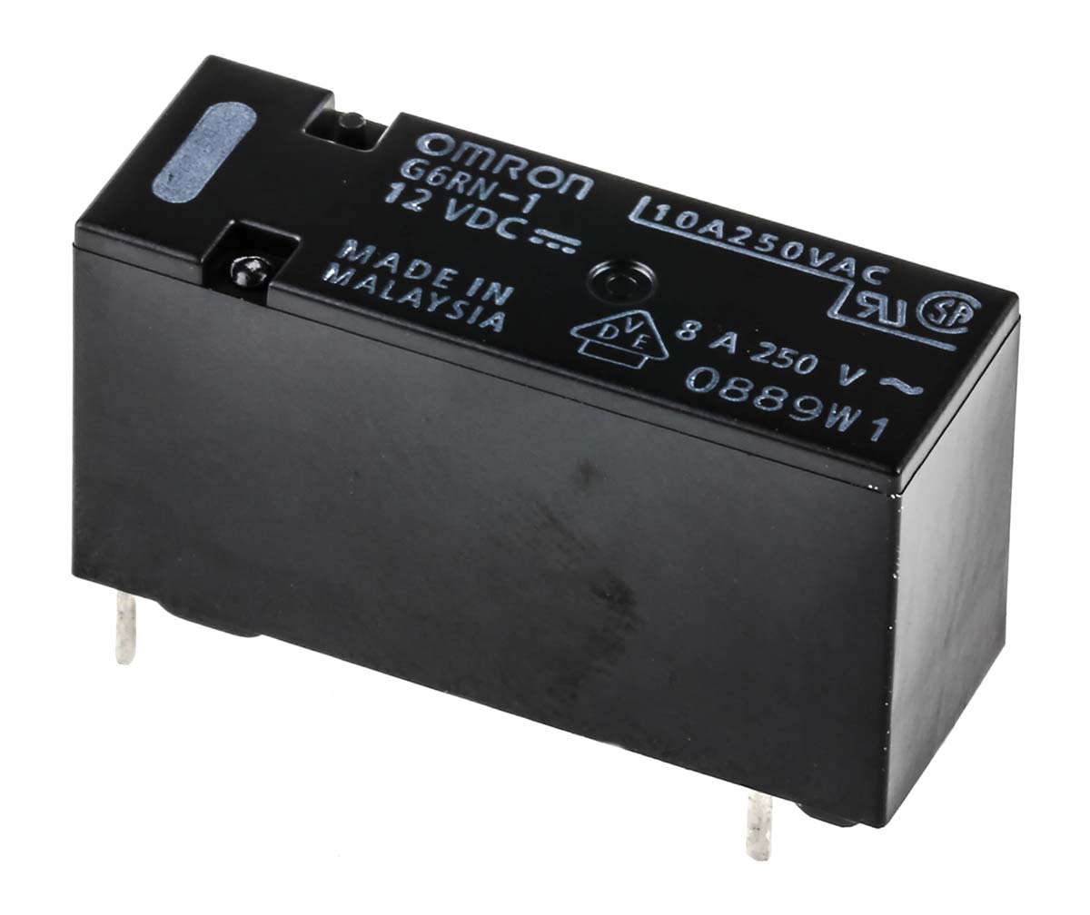 G6RN1 12DC Omron PCB Mount Power Relay, 12V dc Coil, 8A Switching