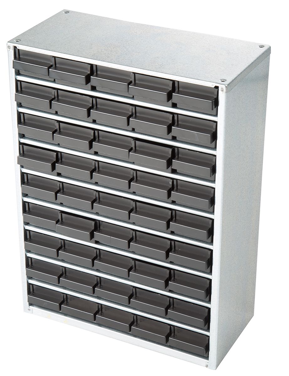 Raaco 45 Drawer ESD Cabinet, 417 x 306 x 150mm