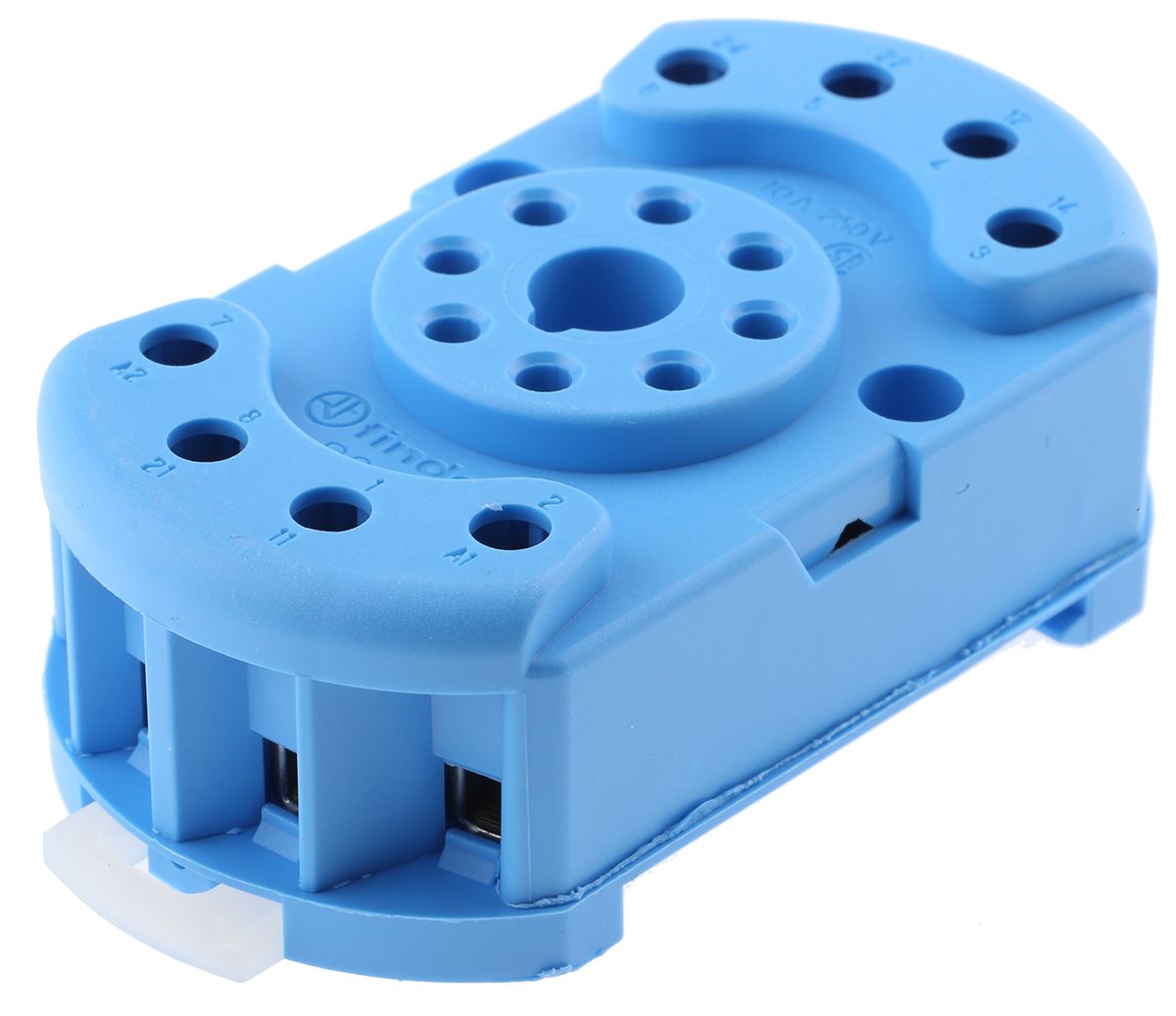 90.22SMA Finder 90 Relay Socket for use with 60.12, DIN Rail, 250V ac