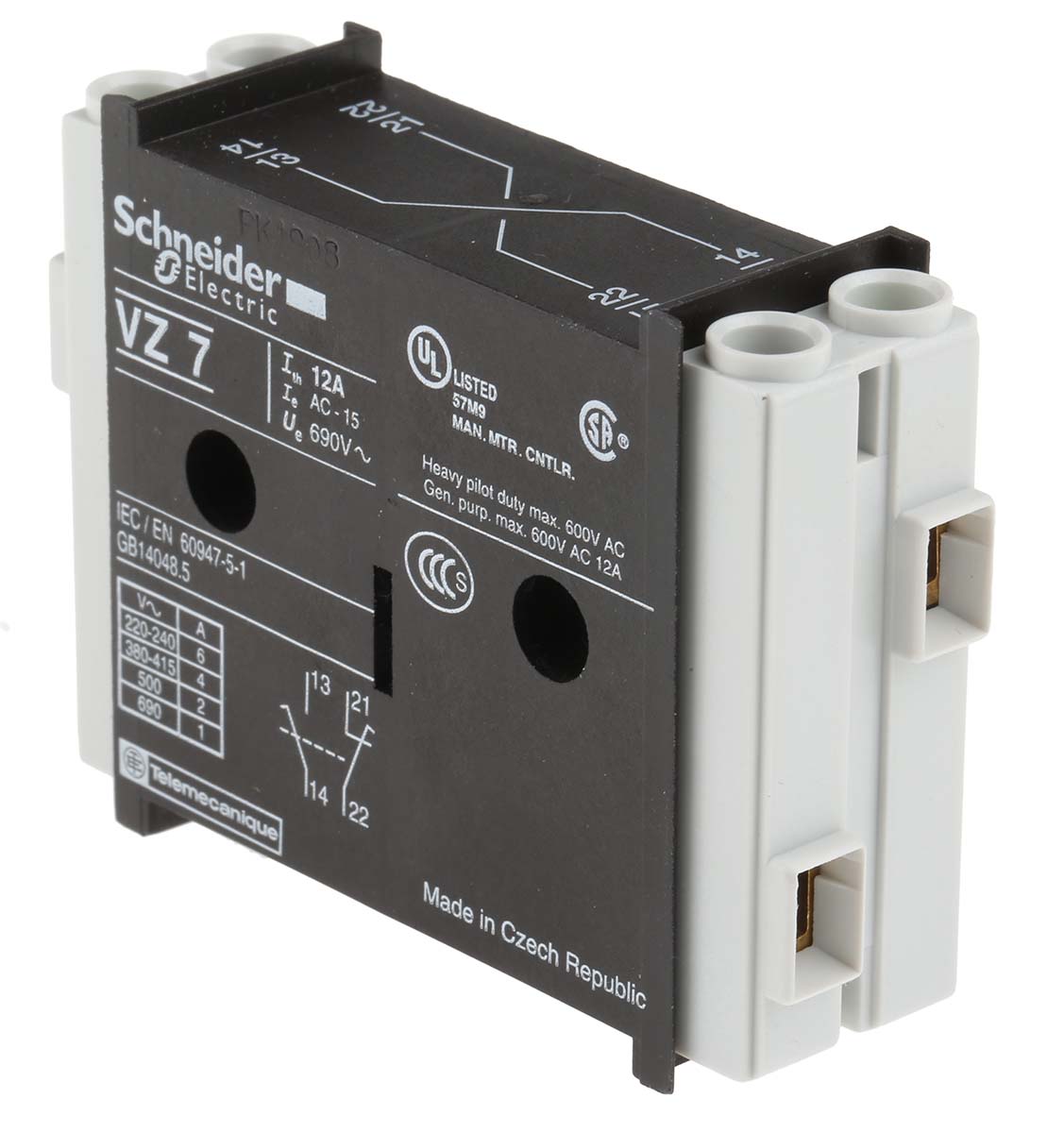 Schneider Electric Auxiliary Contact - 1NC + 1NO, 2 Contact