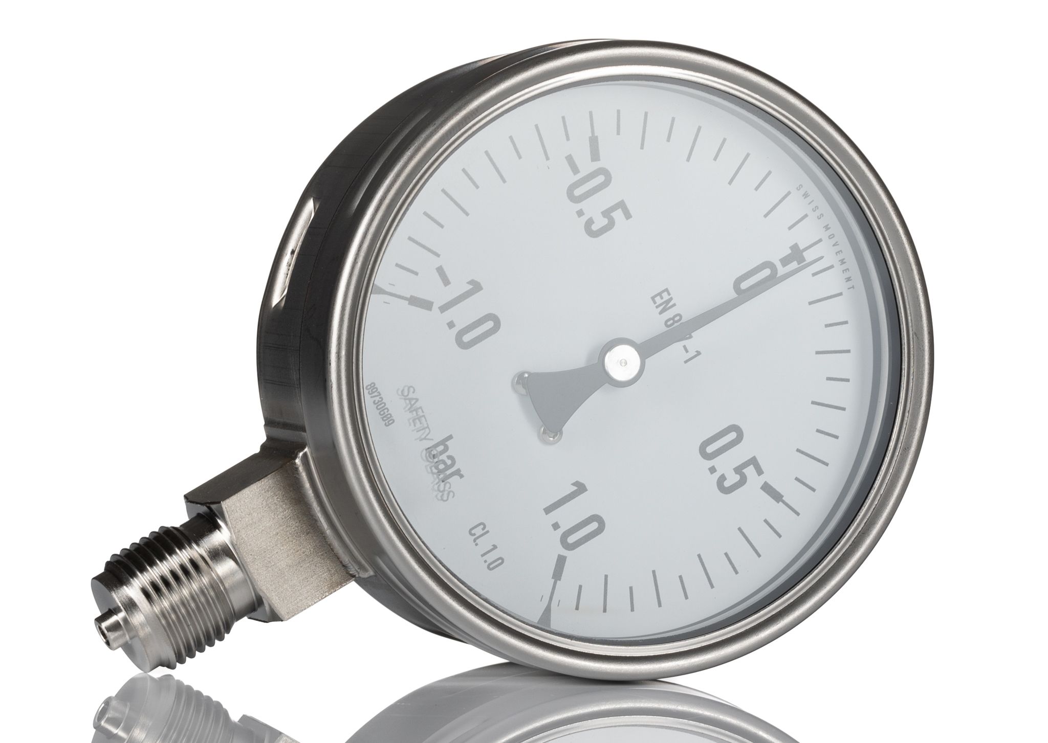 RS PRO Dial Pressure Gauge 1bar UKAS 1bar Min RS