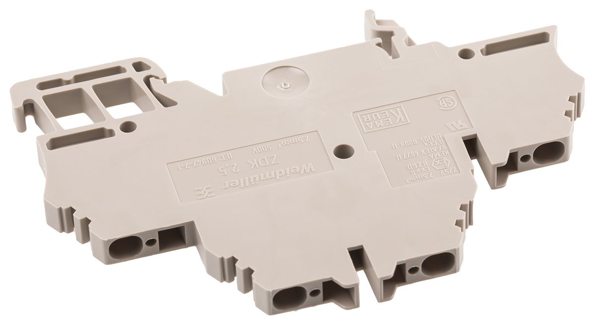 1674300000 Weidmuller Beige ZDK Feed Through Terminal Block, Double