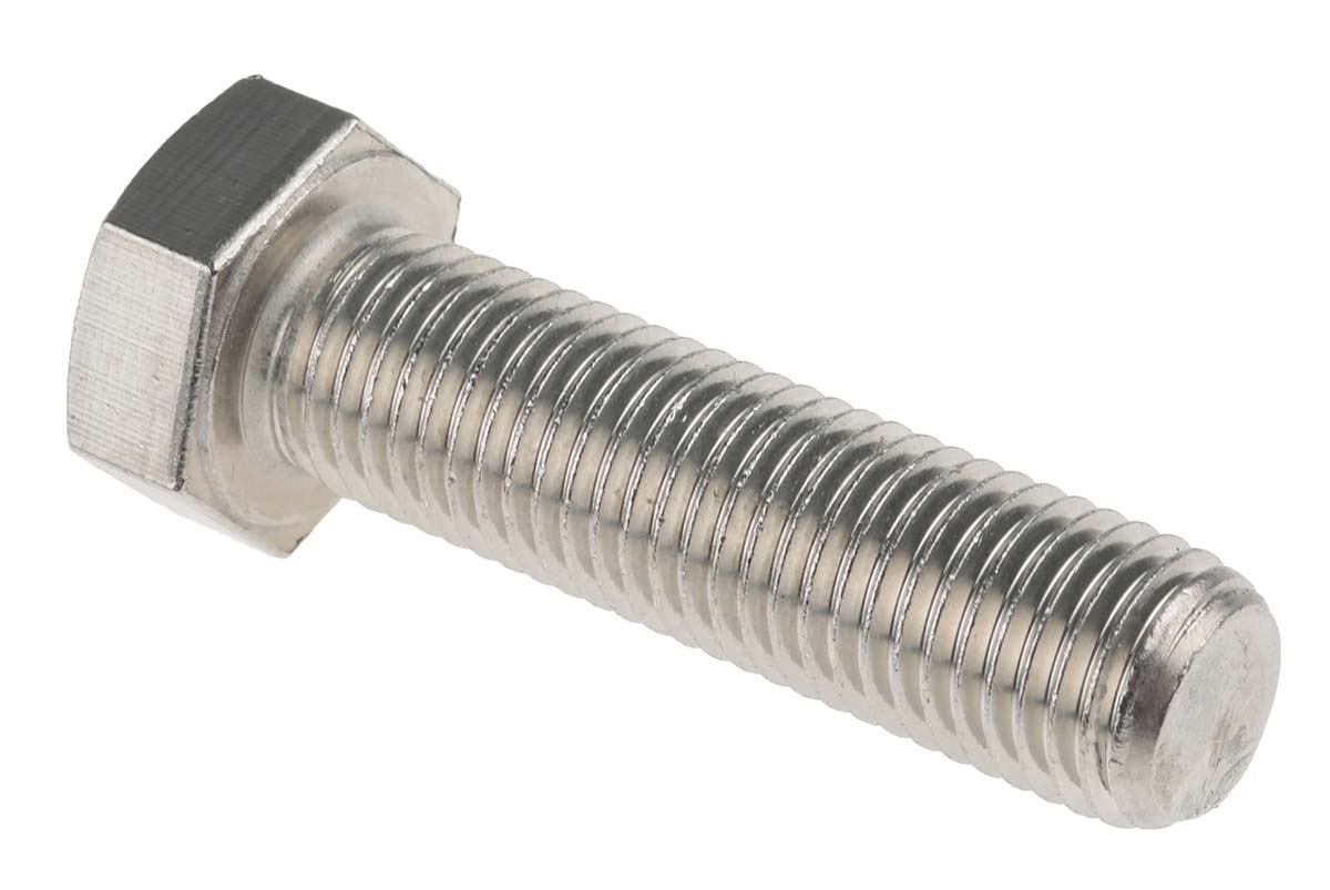 Plain Stainless Steel Hex Hex Bolt M X Mm Rs