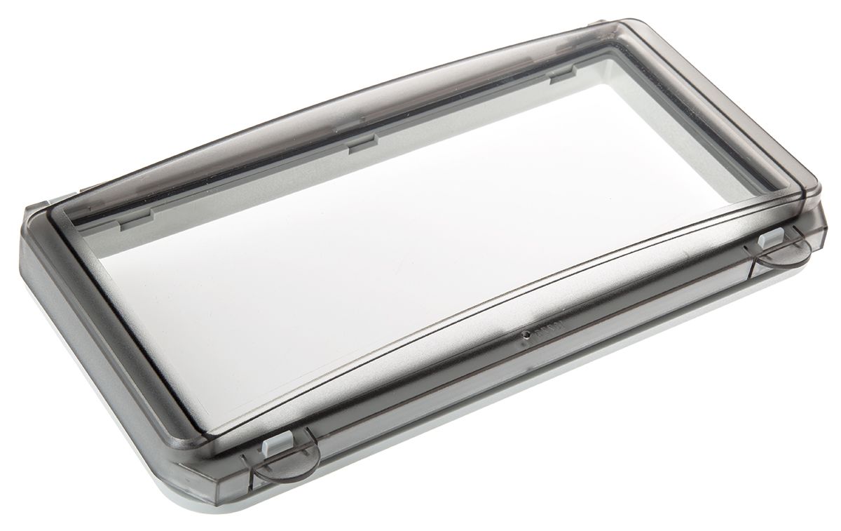 Fibox Sichtfenster 248mm x 26mm x 128mm, Polycarbonat, Grau