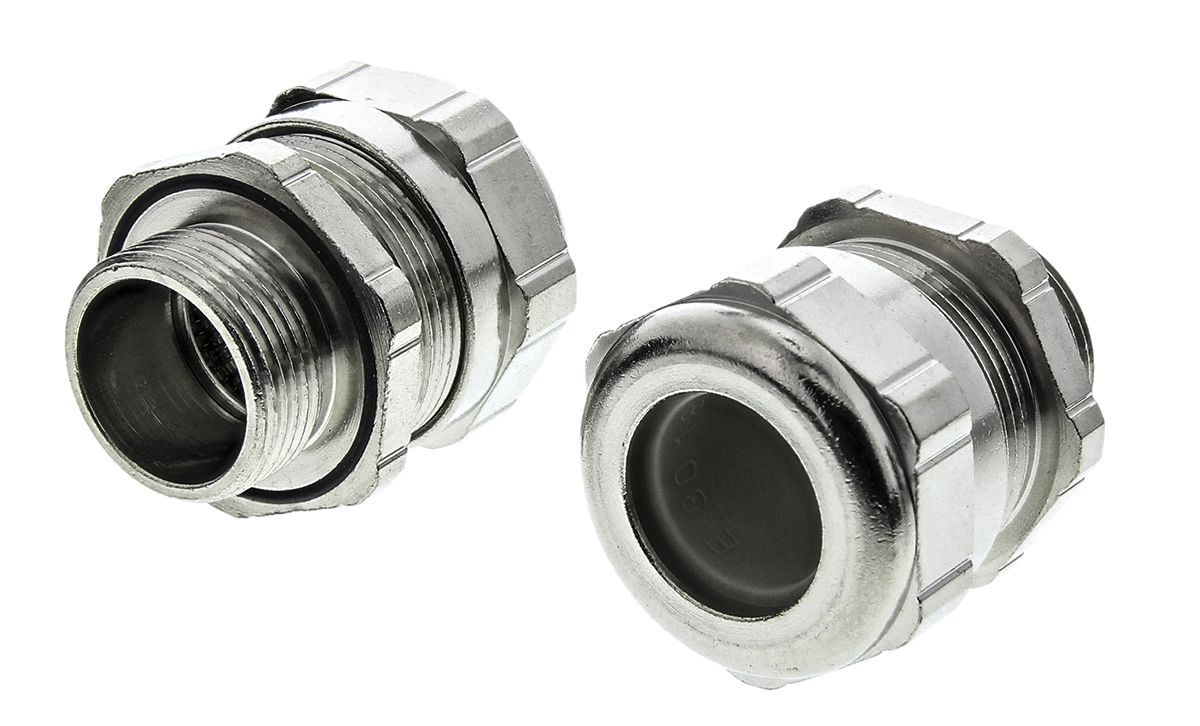 ABB Metallic Nickel Plated Brass Cable Gland, M25 Thread, 14mm Min ...