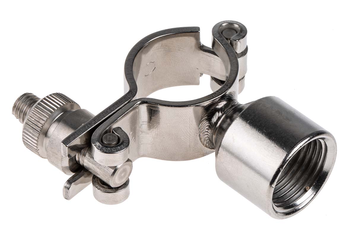 RS PRO Stainless Steel Silver Hinged Pipe Clamp, 1in