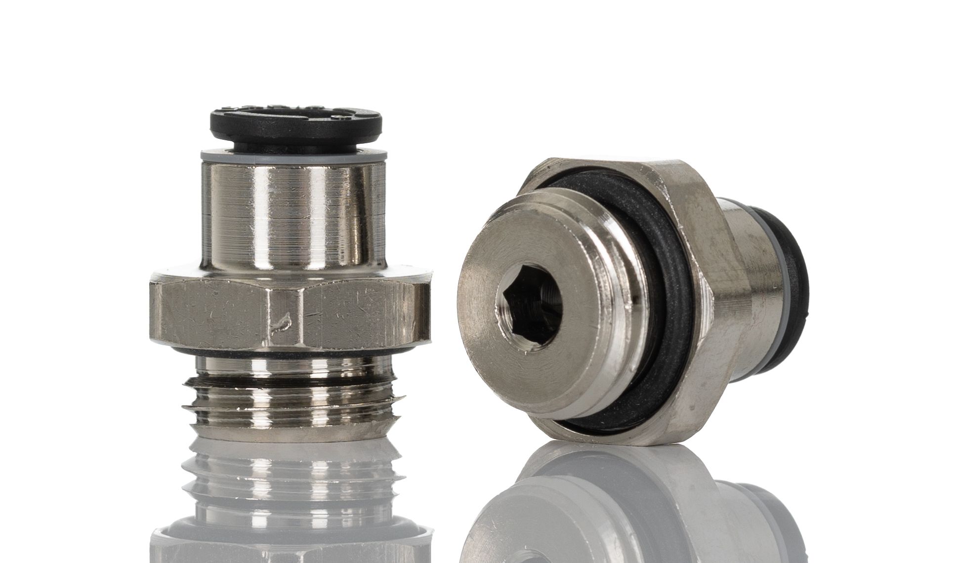 Legris LF3000 Series Straight Threaded Adaptor, G 1/4 Male to Push In 6 mm, Threaded-to-Tube Connection Style