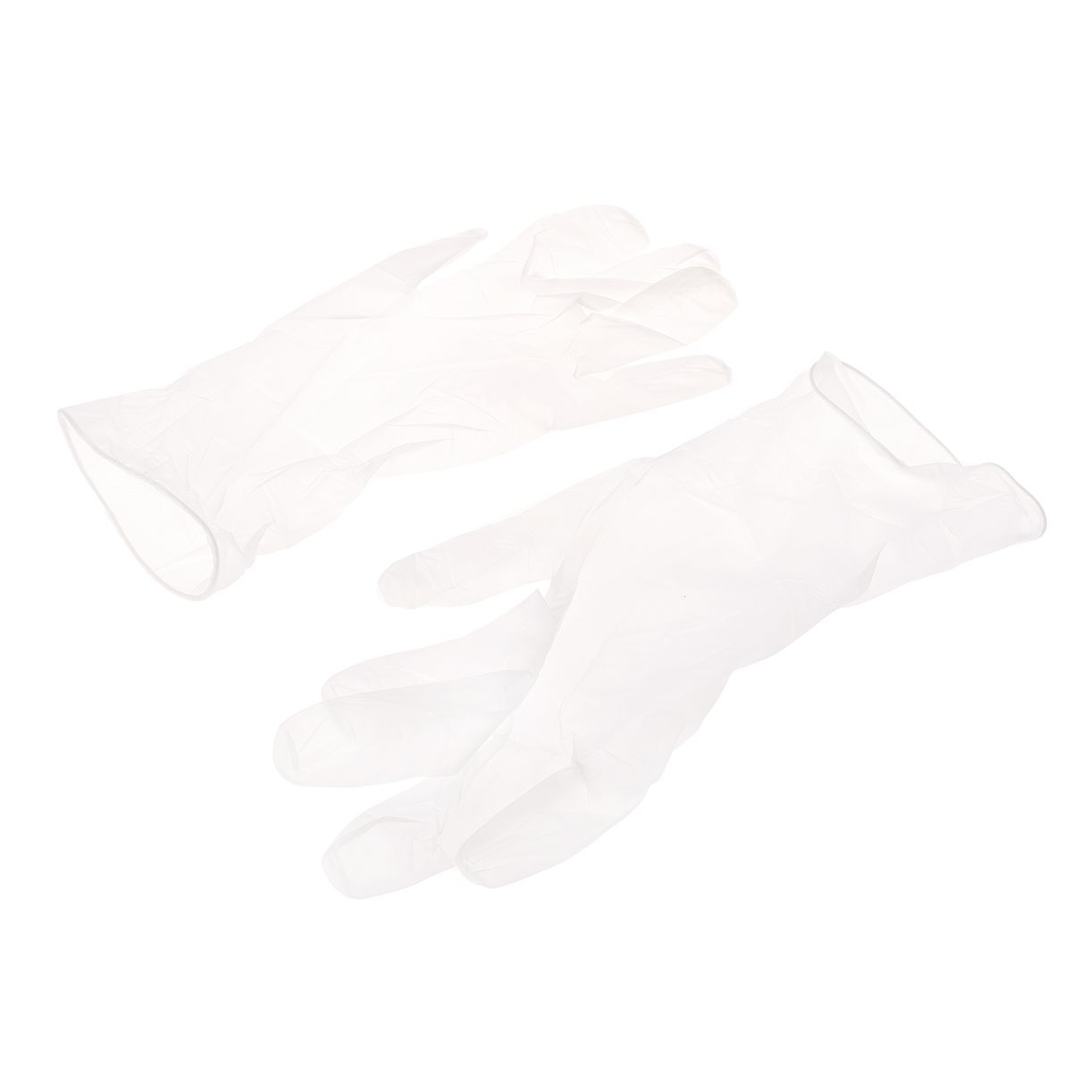 RS PRO White Powder-Free Polymer Disposable Gloves, Size 8, Medium, Food Safe, 100 per Pack