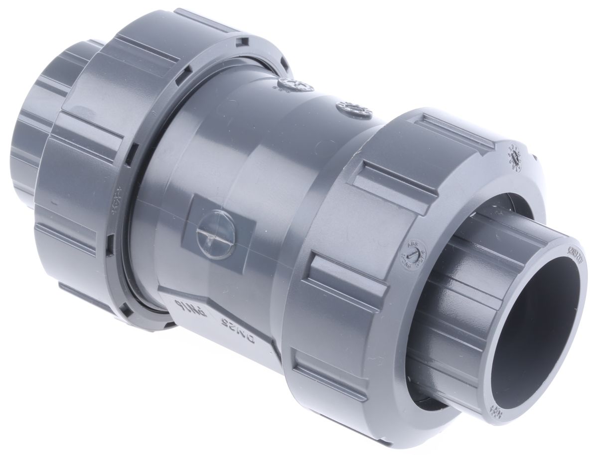 161360404 Fischer PVCU Single Check Valve 32mm, 16 bar RS
