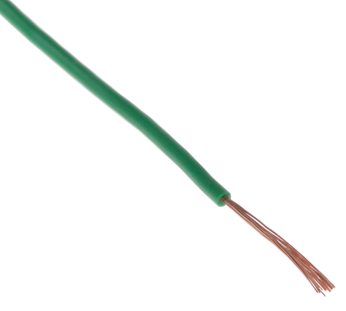 Staubli Green 0.1 mm² Equipment Wire, 27 AWG, 26/0.07 mm, 100m, PVC Insulation