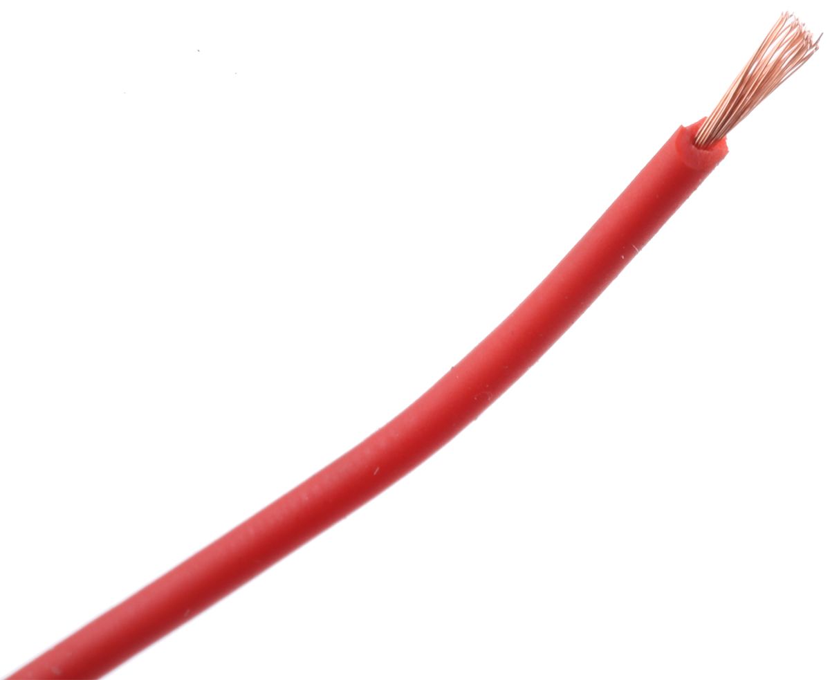 Cable para Equipos Staubli, área transversal 0.15 mm² Filamentos del Núcleo 39/0.07 mm Rojo, 500 V, long. 100m,