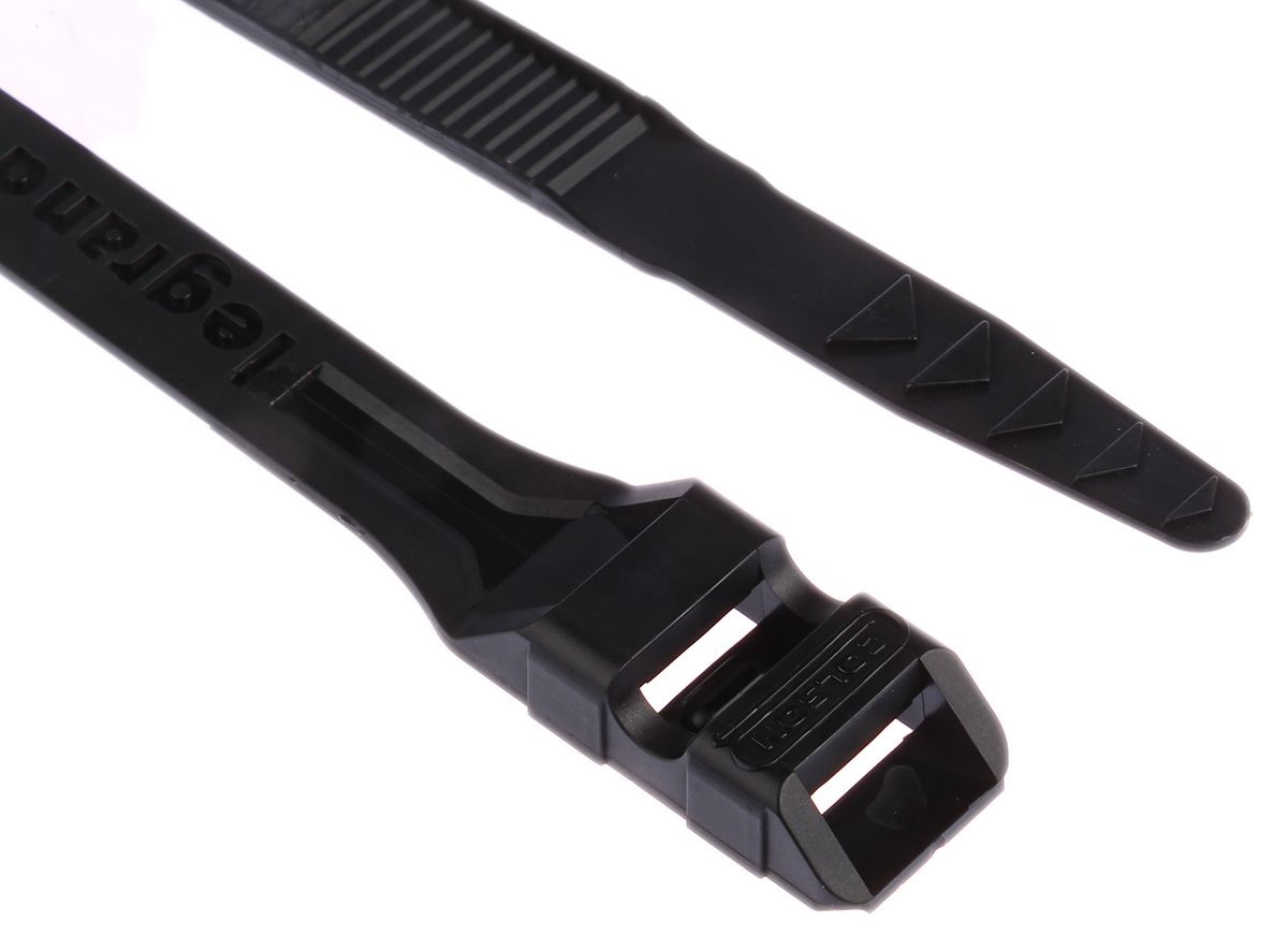 Legrand Cable Tie, 265mm x 9 mm, Black PA 12, Pk-100
