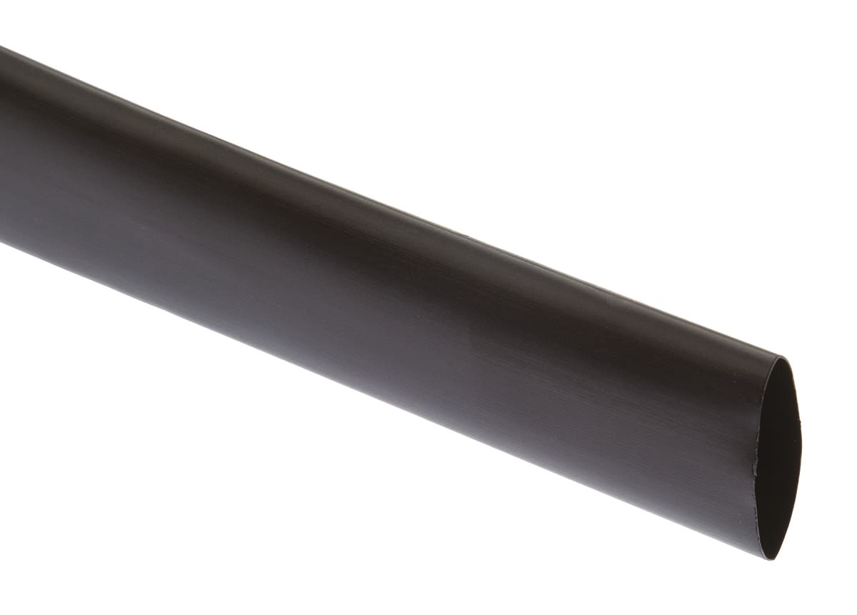 Tubo termorretráctil 3M de Poliolefina Negro, contracción 2:1, Ø 19mm, long. 5m