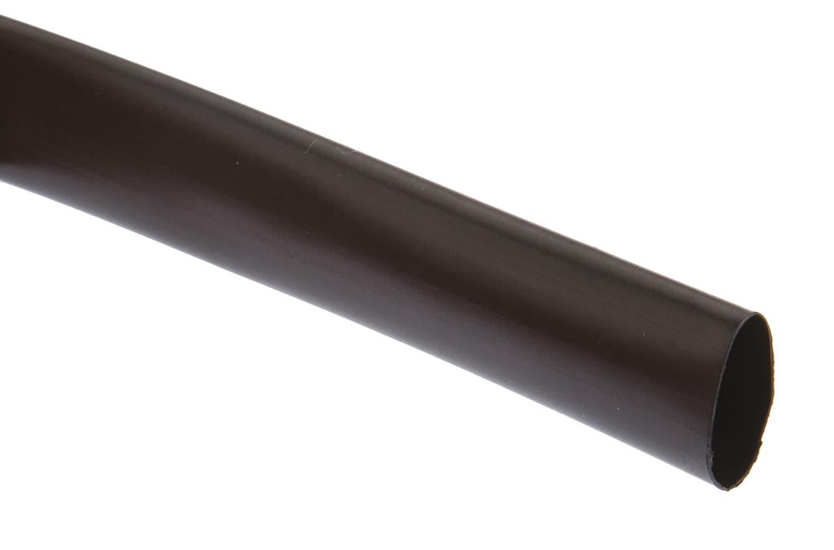 Tubo termorretráctil 3M de Poliolefina Negro, contracción 2:1, Ø 12.7mm, long. 6m