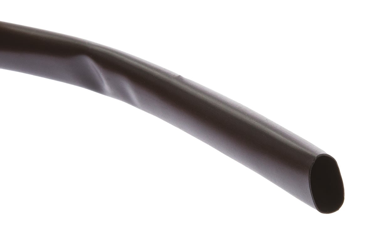 Tubo termorretráctil 3M de Poliolefina Negro, contracción 2:1, Ø 9.5mm, long. 7m