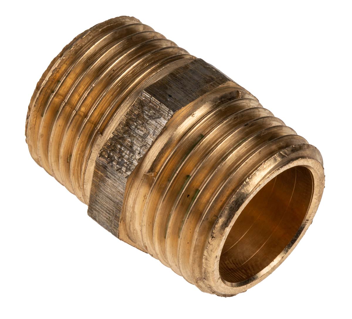 RS PRO Brass Pipe Fitting, Straight Threaded Nipple, Male BSPT 1/2in to Male BSPT 1/2in
