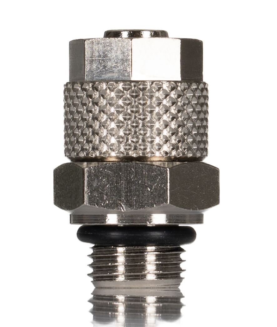 RS PRO Straight Threaded Adaptor, G 1/8 Male to Push In 8 mm, Threaded-to-Tube Connection Style