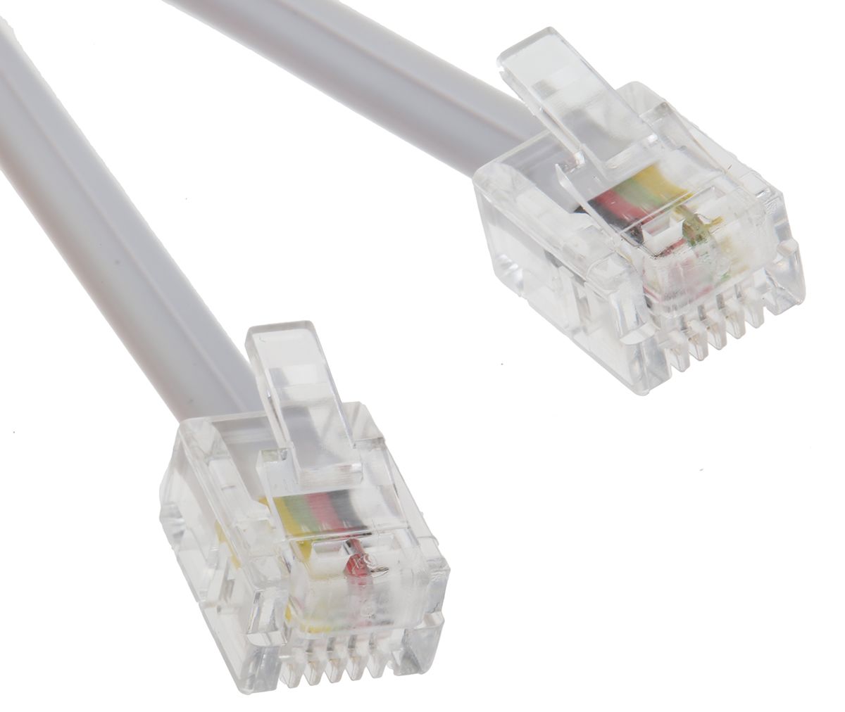 RS PRO Male RJ11 to Male RJ11 Telephone Extension Cable, White Sheath, 3m