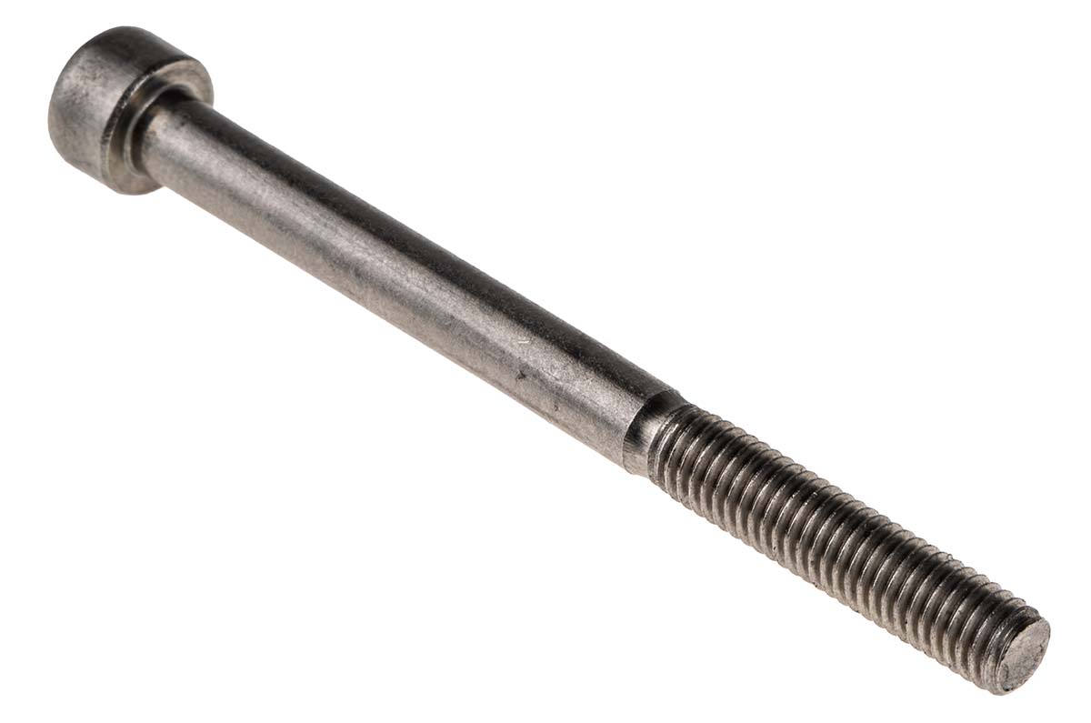 RS PRO Plain Stainless Steel Hex Socket Cap Screw, DIN 912, M5 x 60mm