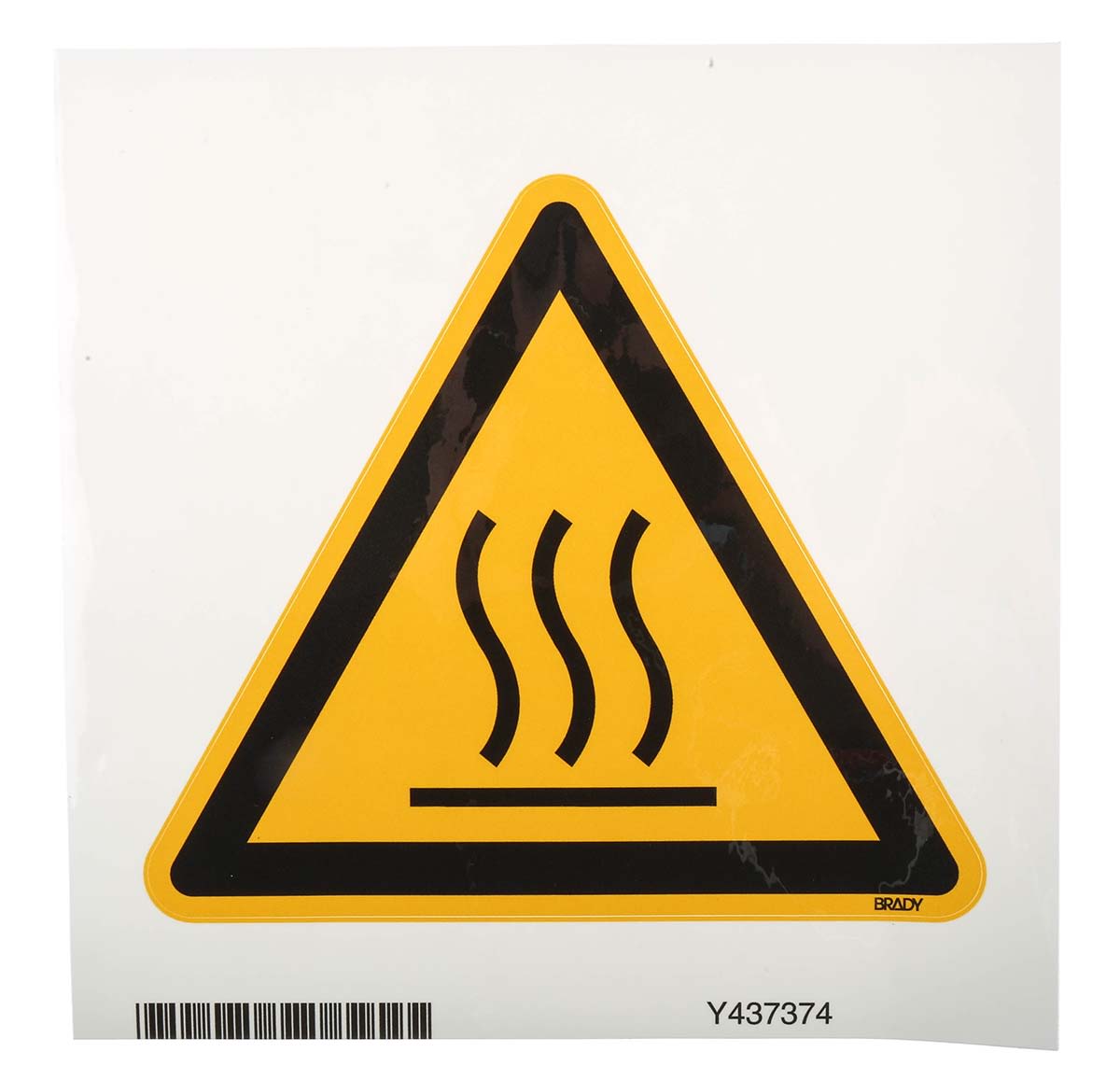 Brady Gefahren-Warnschild, PET selbstklebend 'Gefahr durch heiße Oberflächen', 173 mm x 200mm