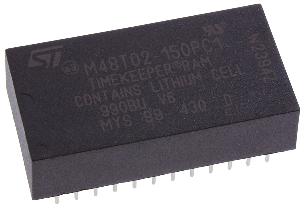 STMicroelectronics NVRAM 16kbit 2K x 8 Bit Parallel 150ns THT, PCDIP 24-Pin 34.8 x 18.34 x 8.89mm