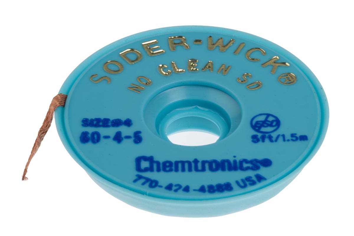 Chemtronics 1.5m No Clean Desoldering Braid, Width 2.8mm