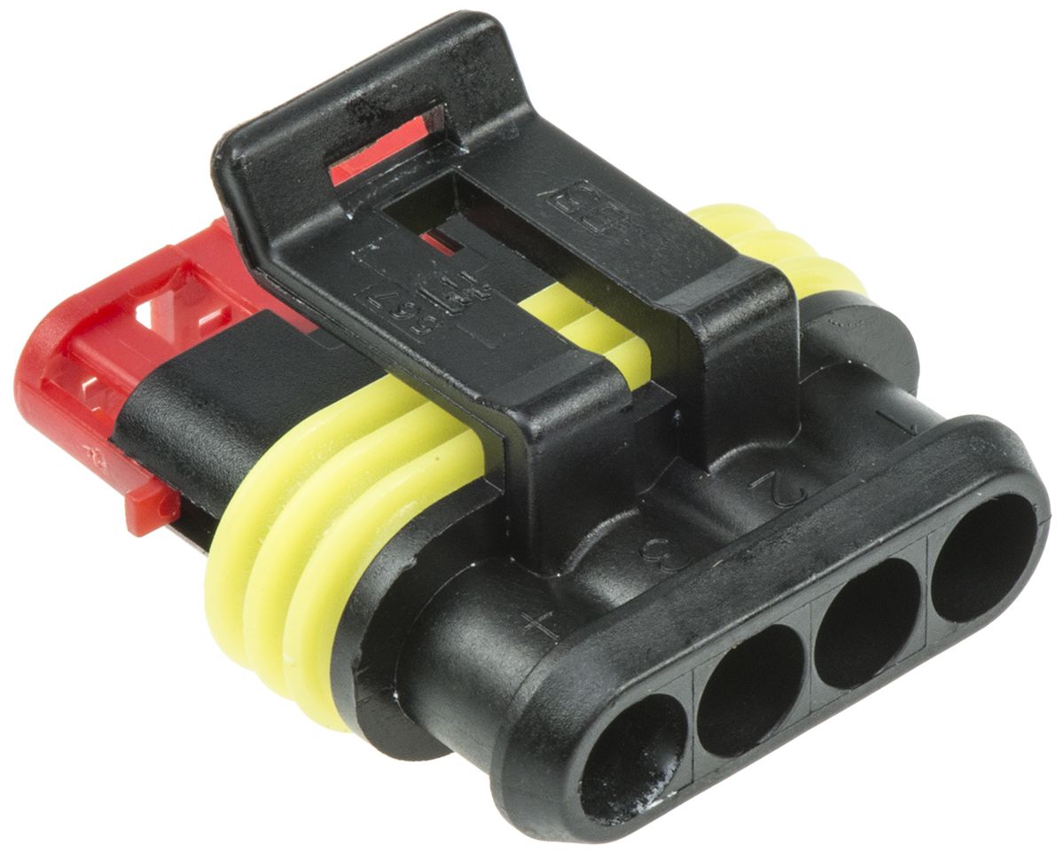 TE Connectivity, AMP Superseal 1.5 Connector Housing Socket 4 Way
