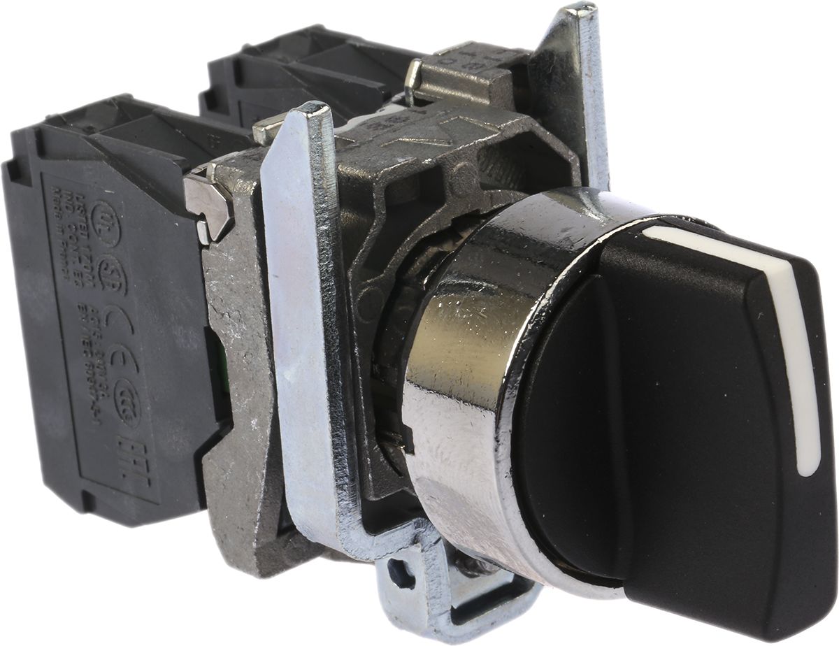 Schneider Electric 3 Position Knob Selector Switch - (2NO) 22mm Cutout Diameter