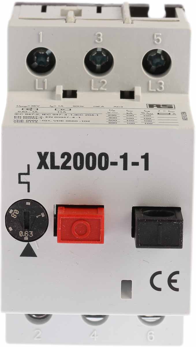 RS PRO 0.6 → 1 A Motor Protection Circuit Breaker