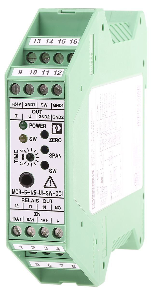 Phoenix Contact MCR-S-1-5-UI-SW-DCI-NC Series Current Transducer, 11A Input, 0 → 20 mA Output, 20 → 30 V