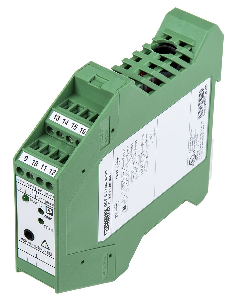 Phoenix Contact MCR-S10 Series Current Measuring Transducer, 20 → 30V dc, Current Input, Current Output