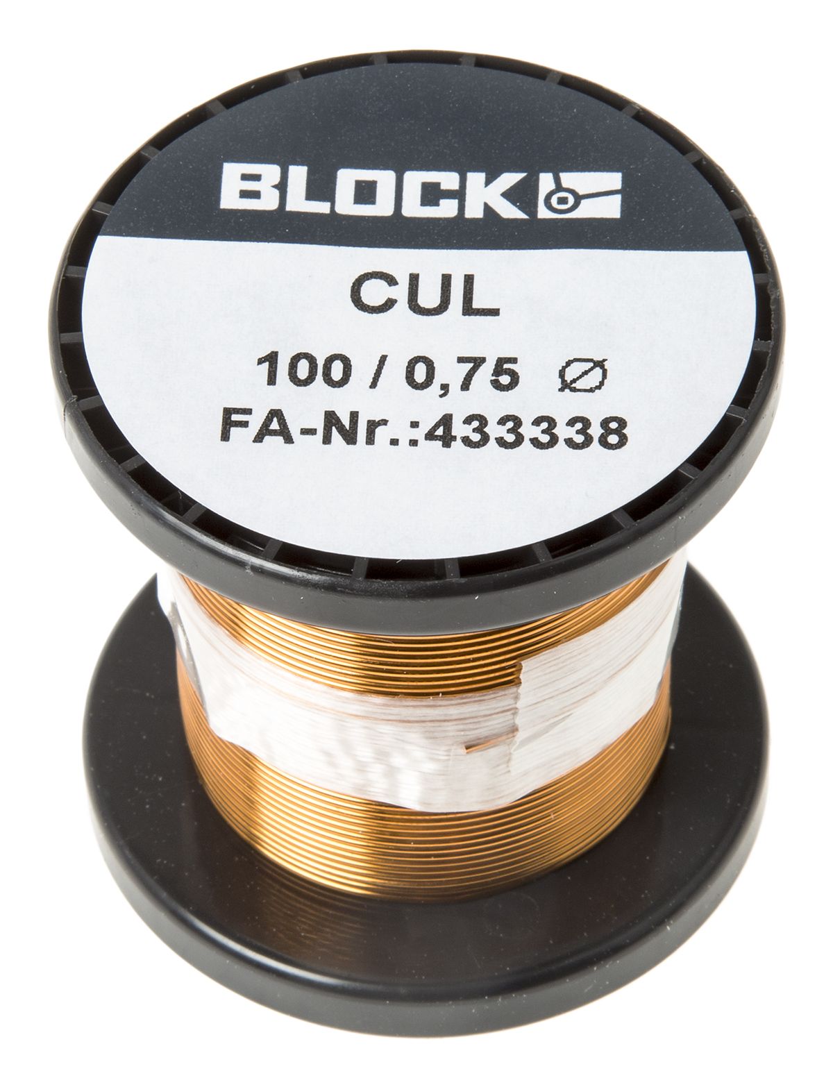 Block CUL100 Kupferdraht PUR Lackdraht Ø 0.75mm / 0,4 mm² 21 AWG, Spule 20m