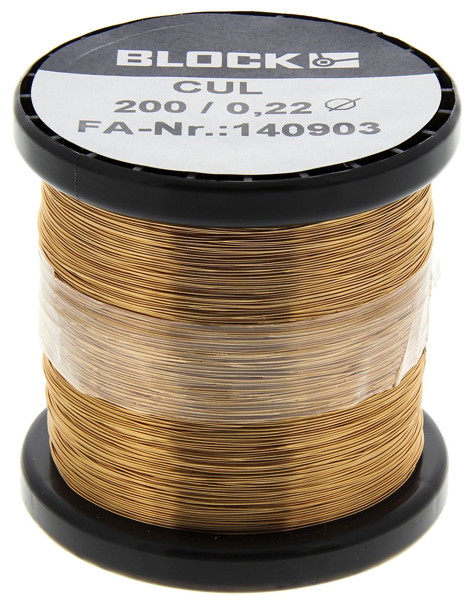 Block Single Core 0.22mm diameter Copper Wire, 429m Long