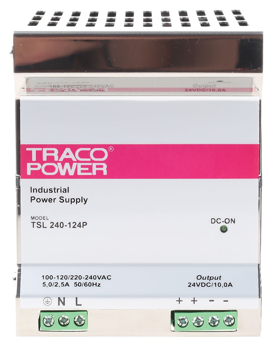 TSL 240124P TRACOPOWER Switch Mode DIN Rail Panel Mount Power Supply