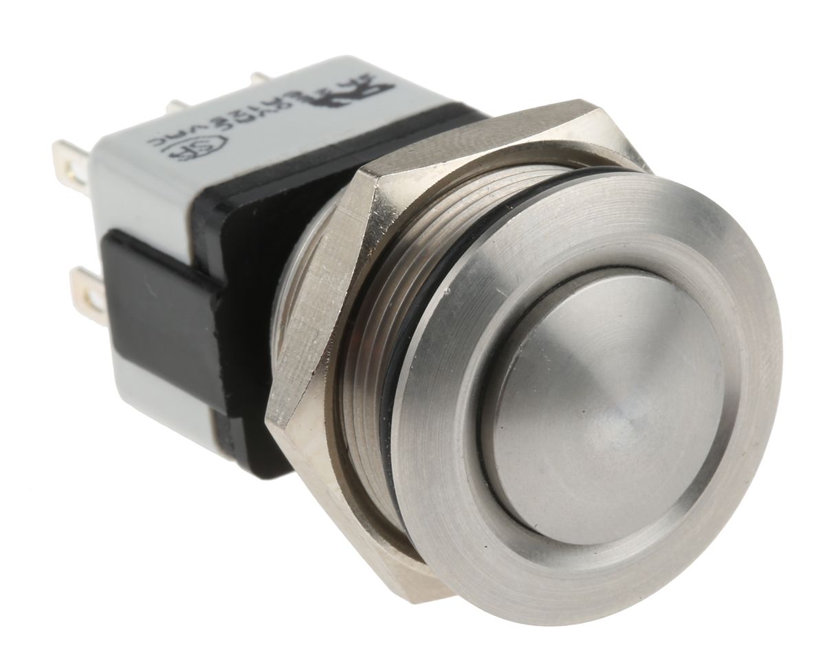 AV044746A240K APEM Latching Push Button Switch, Panel Mount, DPDT, 22