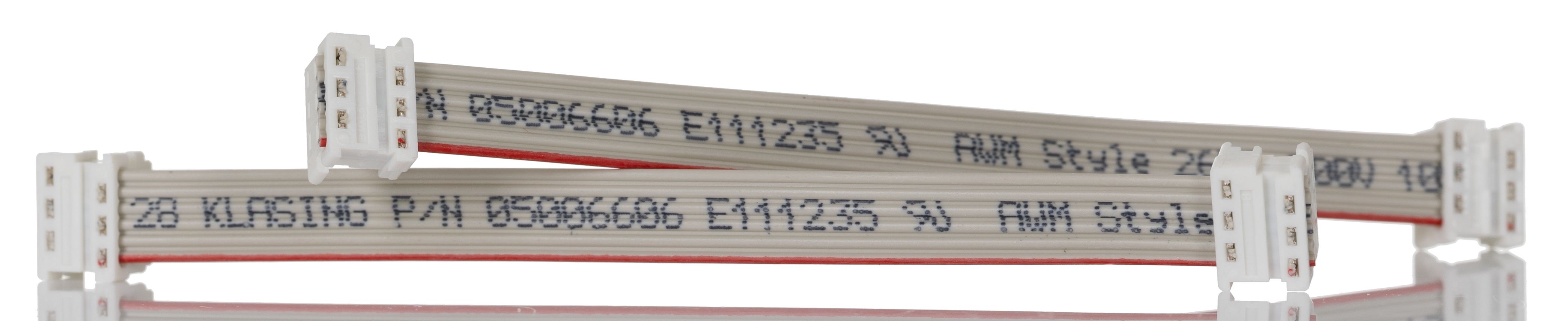 Molex 1.27mm 6 Way Female Picoflex IDC to Female Picoflex IDC Flat Ribbon Cable, Grey Sheath, 100mm Length